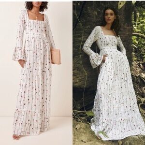 knee length dresses for ladies Flutter Pure Linen Maxi Dress  House of Lacuna